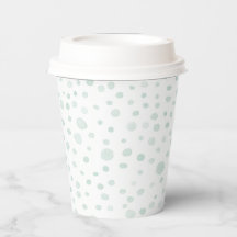 Mint Confetti Waterverf Stippen Paper Cup