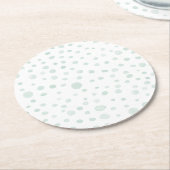 Mint Confetti Waterverf Stippen Papier Onderzetter (Gebogen)