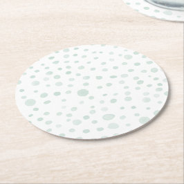 Mint Confetti Waterverf Stippen Papier Onderzetter