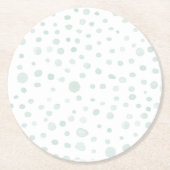 Mint Confetti Waterverf Stippen Papier Onderzetter (Voorkant)