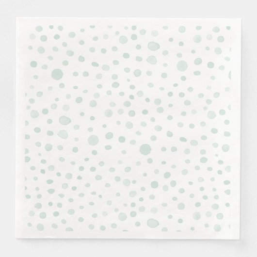 Mint Confetti Waterverf Stippen Papier servet (Voorkant)