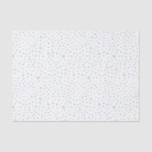 Mint Confetti Waterverf Stippen Tissue Paper Tissuepapier (Voorkant)