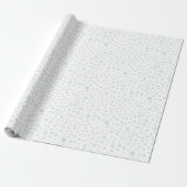 Mint Confetti Waterverf Stippen Wrapping Paper Cadeaupapier (Uitgerold)