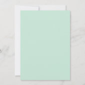 Mint Coral Aquarel Bruiloft Kaart (Achterkant)