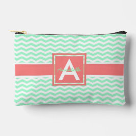 Mint Coral Chevron Etui
