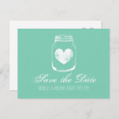 Mint country chic metselaar pot sla de datum kaart (Voorkant / Achterkant)