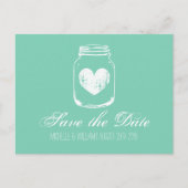 Mint country chic metselaar pot sla de datum kaart (Voorkant)