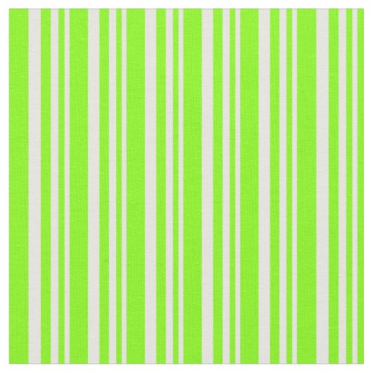 Mint Cream & Chartreuse Stripes Patroon Stof (Close Up)