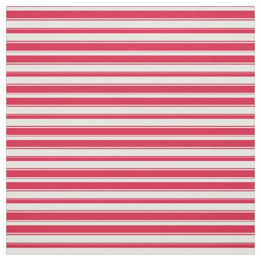 Mint Cream & Crimson Lined Pattern Stof (Swatch)
