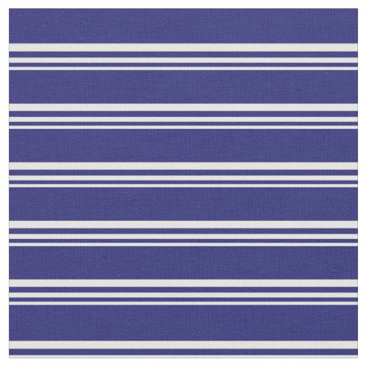Mint Cream en Midnight Blue Lined Pattern Stof (Close Up)