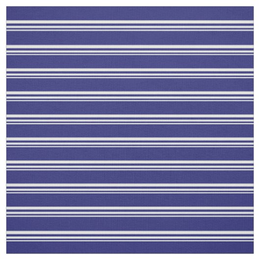 Mint Cream en Midnight Blue Lined Pattern Stof (Swatch)