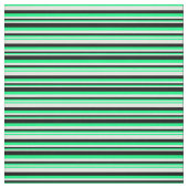 Mint Cream, Green & Black Lines/Stripes Pattern Stof (Swatch)