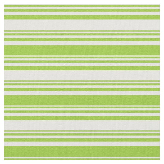 Mint Cream & Green Striped/Lined Pattern Stof (Close Up)