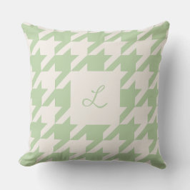 Mint Cream Monogrammed Sierkussen