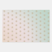 Mint Cream Ombre Tropical Gold Palm Trees Inpakpapier Vel (Voorkant 3)