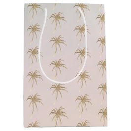 Mint Cream Ombre Tropical Gold Palm Trees          Medium Cadeauzakje