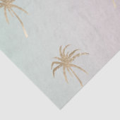 Mint Cream Ombre Tropical Gold Palm Trees Tissuepapier (Detail)