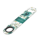 Mint Cream Roos Floral Wedding Speed Flessenopener (Voorkant Gekanteld)