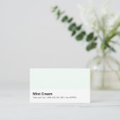 Mint Cream | "Schoon en Fris" Visitekaartje (Staand voorkant)
