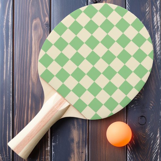 Mint & Crème Checker Tafeltennisbatje