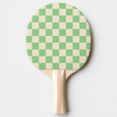 Mint & Crème Checker Tafeltennisbatje (Voorkant)