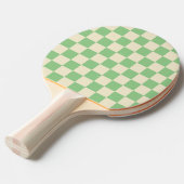 Mint & Crème Checker Tafeltennisbatje (Voorkant Gekanteld)