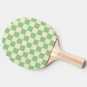 Mint & Crème Checker Tafeltennisbatje (Zijkant)