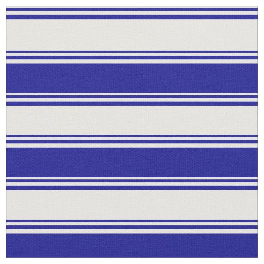 Mint Crème en Donkerblauw Striped/Lined Pattern Stof (Close Up)