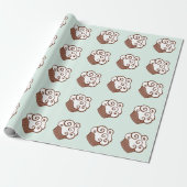 Mint Cupcake inpakpapier (Uitgerold)