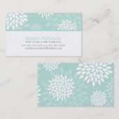 Mint Dahlias Pattern Contactkaartje (Voorkant / Achterkant)