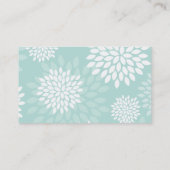 Mint Dahlias Pattern Contactkaartje (Achterkant)