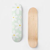 Mint Daisy Pattern Skateboard (Voorkant)