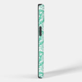 Mint Damask Gray Monogram Naam Case-Mate iPhone Case (Achterkant / Rechts)