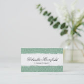 Mint Damask Massage Therapy Visitekaartje (Staand voorkant)