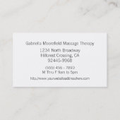 Mint Damask Massage Therapy Visitekaartje (Achterkant)