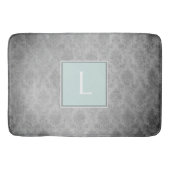 Mint Damast Monogram Badmat (Voorkant)