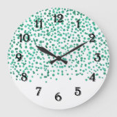 Mint Dazzle Confetti Grote Klok (Voorkant)