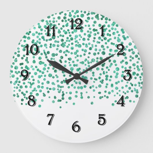 Mint Dazzle Confetti Grote Klok (Voorkant)