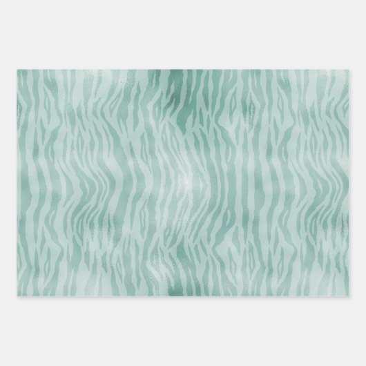 Mint Dierenprint Inpakpapier Vel (Voorkant 2)