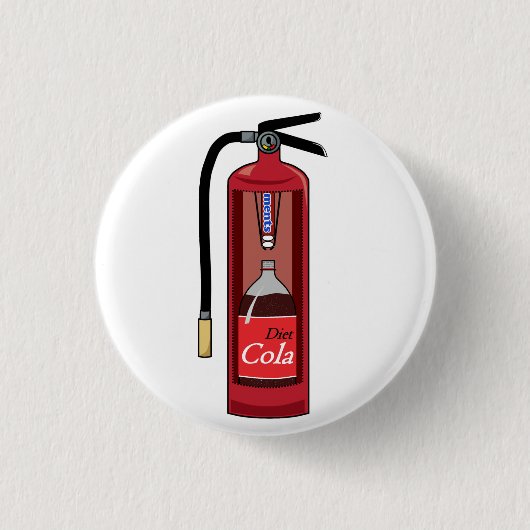 Mint Diet Cola Soda Brandblusser Ronde Button 3,2 Cm (Voorkant)
