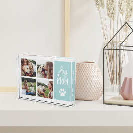 Mint | Dog Mom Pawprint Collage Photo Block Fotoblokken