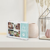 Mint | Dog Mom Pawprint Collage Photo Block Fotoblokken