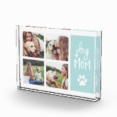 Mint | Dog Mom Pawprint Collage Photo Block Fotoblokken (Rechts)