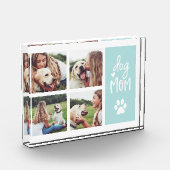 Mint | Dog Mom Pawprint Collage Photo Block Fotoblokken (Links)