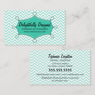 Mint Doodle Lijst Chevron Zigzag Pattern Visitekaartje