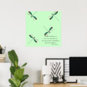 Mint Dragonflies wat achter ons ligt Poster (Thuiskantoor)