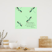 Mint Dragonflies wat achter ons ligt Poster (Keuken)