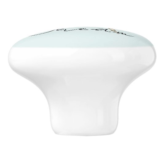 Mint Dragonfly Dream Keramische Knop (Zijkant)