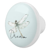 Mint Dragonfly Dream Keramische Knop (Rechts)