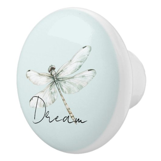 Mint Dragonfly Dream Keramische Knop (Rechts)